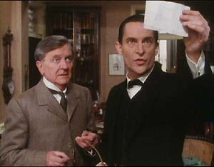 Tenniel Evans och Jeremy Brett i The Dancing Men